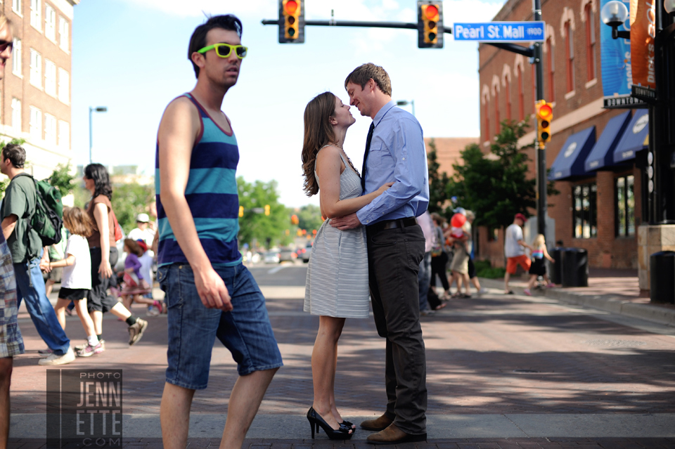engagement session pearl street mall boulder